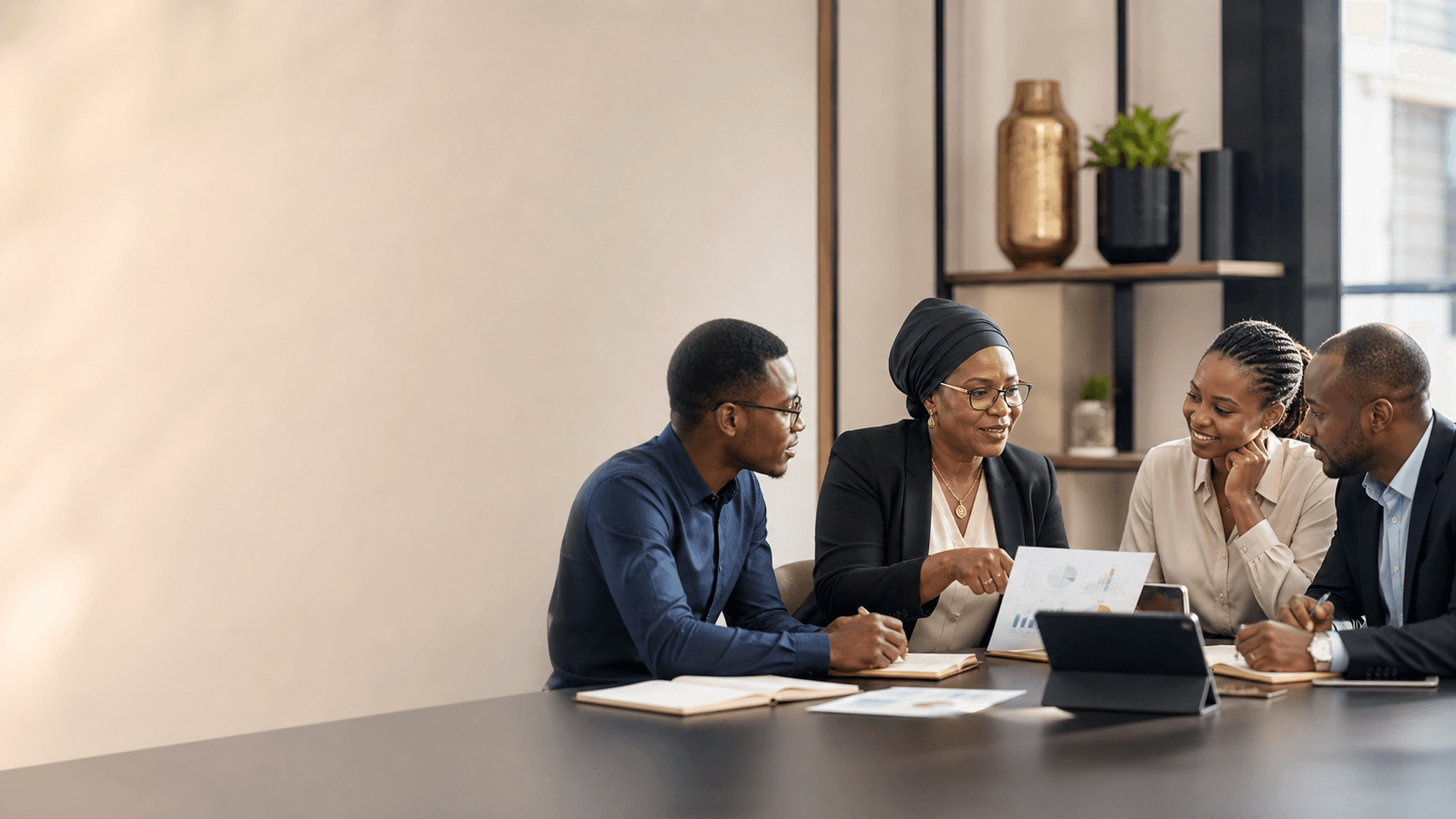 Finance professional reviewing tax compliance reports for a Tanzania business